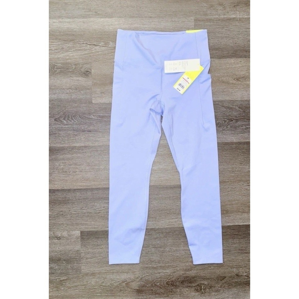 All in Motion sz M Periwinkle Dynamic Flex Leggings-High Rise, Side Pockets, 7/8